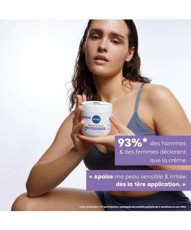 NIVEA Repair Balm for Face Body & Hands for Dry & Sensitive Skin (1 x 400 ml) Glycerine & Panthenol Anti-Itch Body Cream Moisturizing Unscented Body Care 72H - Buy Online on GoSupps.com