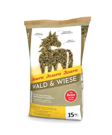 JOSERA Forest & Prairie 15 kg | Premium Horse Food | Herbal Muesli for the Respiratory Tract | Grain Free | Reduced Sugar and Starch Content | 15kg Bag