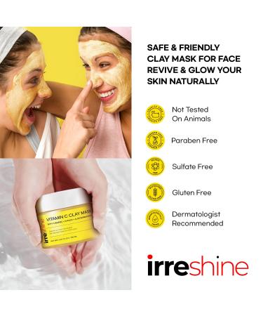Turmeric Vitamin C Clay Mask - Brightening Face Mask 5.07oz/150ml | Revitalize Skin & Reduce Blemishes - Buy Online on GoSupps.com