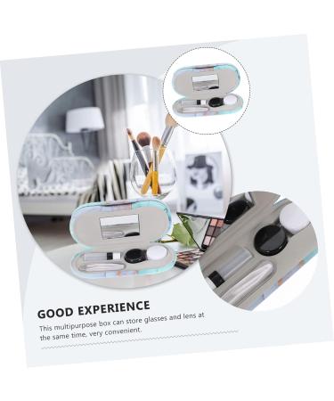 Solustre Double-Lod Glasses Case & Contact Lens Holder | Red Protective Travel Tweezers & Flocked Cloth | International Shipping Available - Buy Online on GoSupps.com