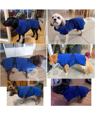OWBB Extra Suction Dog Bath Towel & Bathrobe | Fast-Drying Cat Towel with Adjustable Straps | XS Blue Pet Coat - Ideal for Cats & Dogs - Buy Online on GoSupps.com