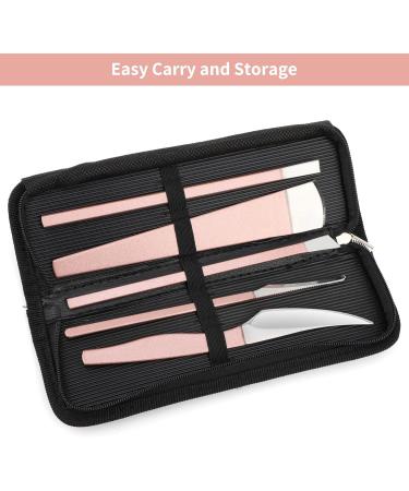 PARTURI 5-Pack Rose Gold Pedicure Knife Kit - Professional Foot Dead Callus Remover and Ingrown Toenail Tool Set for Skin Care and Manicure - Stainless Steel Nail File, Clippers, Cuticle Scraper, Toe Shaver - Buy Online on GoSupps.com