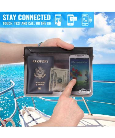 AiRunTech Waterproof Pouch with Waist Strap (2 Pack) | Keep Phone and Valuables Safe and Dry | Perfect for Beach Activities | Black+Pink - Buy Online on GoSupps.com