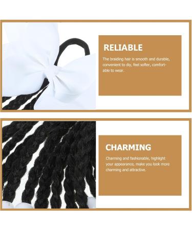 SKISUNO Braided Wig Ponytail aldult bowknot braided ponytail fake braid Headband extend colorful hair extension wig ponytail Cosplay Hair Accessory dispenser soft decorate artificial baby 29X16CM As Shown 02 - Buy Online on GoSupps.com