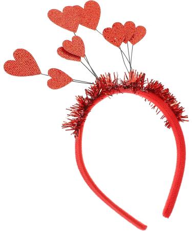 Luxshiny Glitter Heart Headband Red Heart Headband Cupid Hair Accessories for Party Festival Banquet Cosplay Alien Headdress Sequin Hair Hoop - Buy Online on GoSupps.com