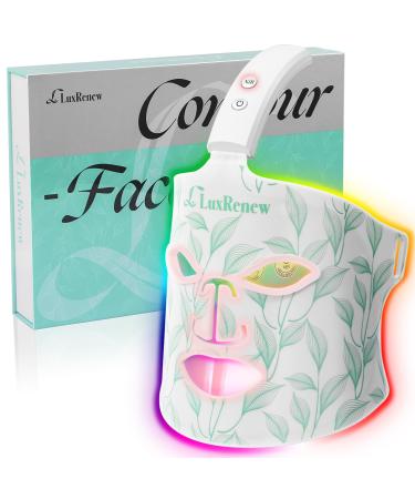 LuxRenew Red Light Mask Near-infrared 850 Red Light + 7 Colors Led Face Mask Light Portable and Rechargeable for Facial Led Mask Skincare at Home and Travel LMask Pro