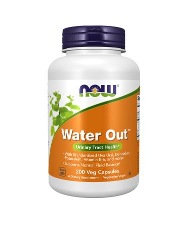 Now Supplements Water Out with Standardized Uva Ursi Dandelion Potassium and Vitamin B-6 200 Veg Capsules