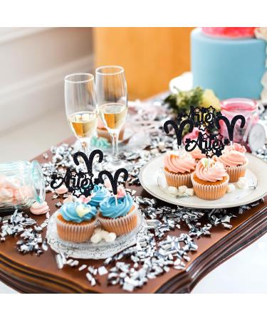 12Pcs Aries Cupcake Topper Big Aries Energy/Aries Season 12 Constellation March/April Birthday Cupcake Decoration Horoscope Astrology Birthday Party Supplies Black Glitter - Buy Online on GoSupps.com