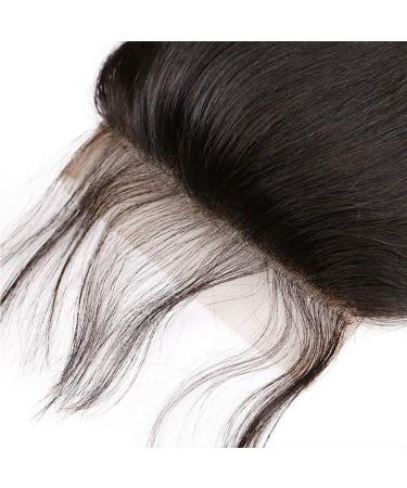 Human Hair Closure Straight Lace Closure Free Part 100% Unprocessed Brazilian Virgin Human Hair 4x4 Lace Closure with Baby Hair Bleached Knots Natural Black Color 16 inch - Buy Online on GoSupps.com