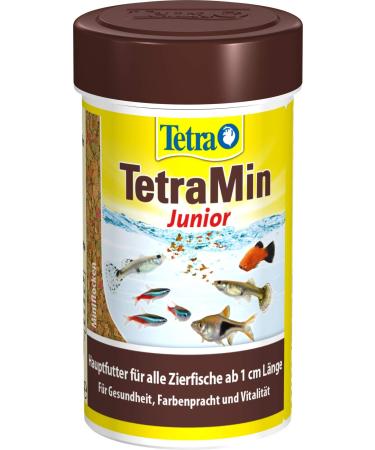 Tetramin junior - fish feed in the form of small flakes for adolescents from 1cm length special growth feed 100 ml can junior 100 ml (1 Pack)