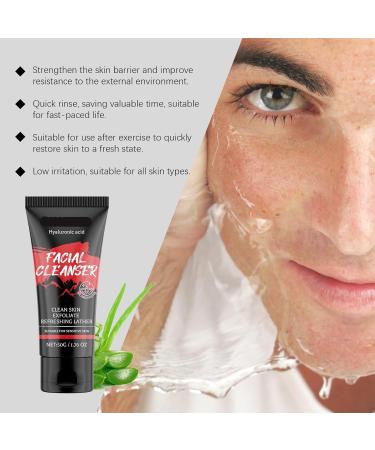 Moisturizing Facial Cleanser - Gentle Deep Clean Hydrating & Nourishing Face Wash With Rich Foam Soothes Post-Shave Skin(2PCS) 1 Count (Pack of 1) - Buy Online on GoSupps.com