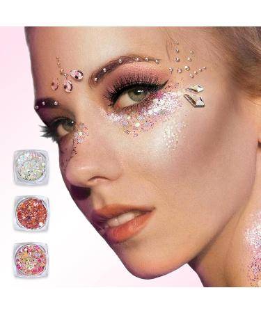  xolear Festival Face Glitter 12 Colors Gel Body Glitter Face Glitter Festival Gel Makeup for Christmas Parties Halloween Carnival and Costume Parties - Buy Online on GoSupps.com