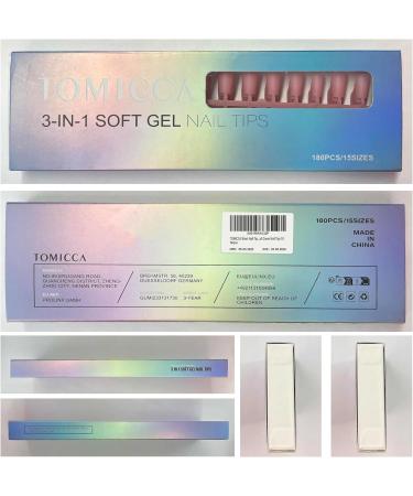 TOMICCA 180PCS Extra Short Coffin Gel Nail Tips - Pink Matte Finish - 15 Sizes - Press On Nails for Nail Art Extensions - Buy Online on GoSupps.com