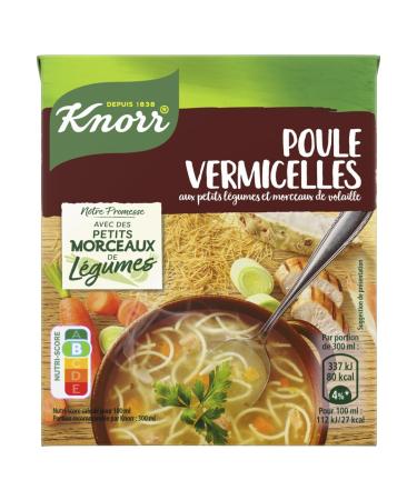 Knorr Liquid Soup Flavors of Old Chicken and Vermicelli, Quick Soup to Prepare, Made in France, 300 ml (Pack of 1)