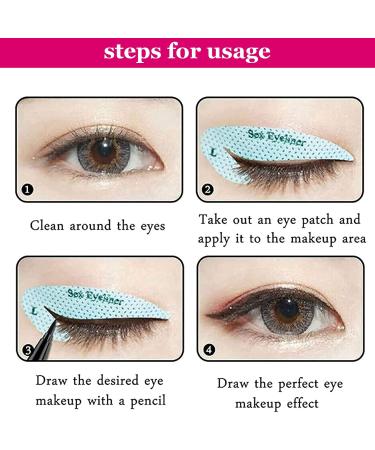 Quick Eyeliner & Eyeshadow Stencils - 128 Pieces Cat Eye Makeup Tool & Winged Eyeliner Tape - Buy Online on GoSupps.com