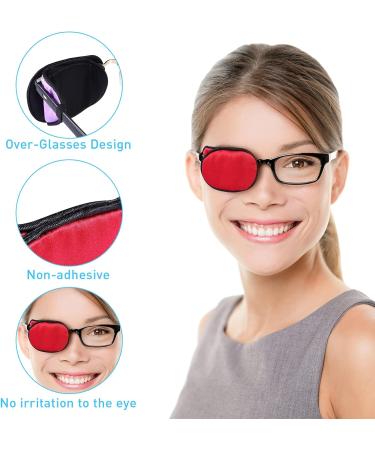 Buy 8 Pieces Silk Eye Patch - Soft Single Eye Patch for Adults & Kids | Comfortable Relief for Glasses Wearers - International Shipping Available - Buy Online on GoSupps.com