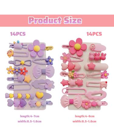 Mezrkuwr 28 Pieces Girls Hair Clips Girls Hair Accessories for Girls Cute Candy Color Kids Hair Clips for Girls Pink Hair Accessories for Women Girls - Buy Online on GoSupps.com