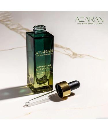 AZARAN Vitality Elixir - Organic Prickly Pear Oil Facial Serum for Scars, Dark Circles, and Redness - Moroccan Anti-Aging Serum with Vitamin K & E - 1.0 Fl oz/30ml - Buy Online on GoSupps.com