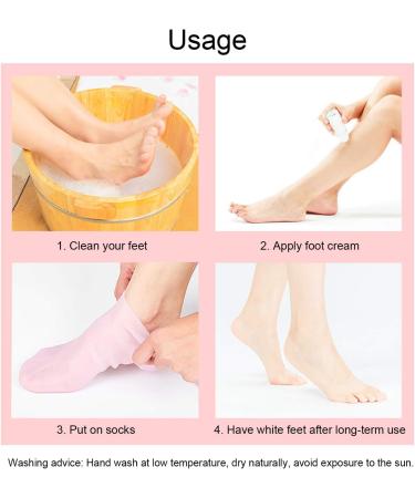 2 Pairs Silicone Moisturizing Socks Softening Dry Cracked Feet Rough Skins & Anti Slip Aloe Socks for Dry Cracked Feet Women Spa Pedicure Socks for Repairing Dry Feet - Buy Online on GoSupps.com