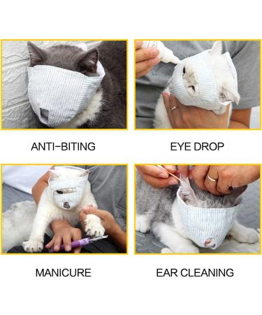 oUUoNNo Breathable Cat Muzzles Cotton Cat Restraint Mask for Grooming and Nail Trimming Cat Holder Prevent Cats from Biting Meowing Chewing Scratching (M Style 2) M Style 2 - Buy Online on GoSupps.com