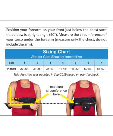WC Youth Shoulder Support Brace- Size 4 (41-45 inches) - Left-Right Arm Sling for Shoulder Immobilization and Stabilization - Rotator Cuff Surgery Recovery Sling - Compression Brace (Pack of 1) - Buy Online on GoSupps.com