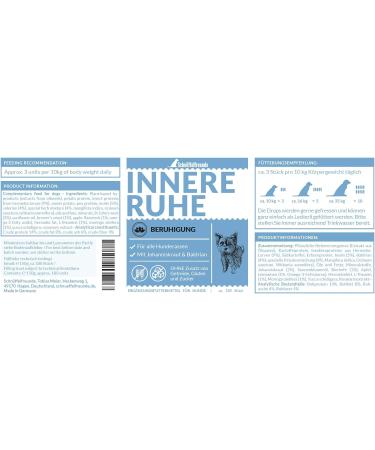 Sniffing Fans Inner Peace: Calming Dietary Supplements for Dogs | Anti-Stress & Serenity 150g (Approx. 180 Pieces) - Buy Online on GoSupps.com