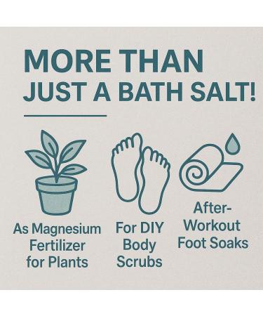 Epsom Sel de bain 10 kg de sulfate de magn sium de qualit pharmaceutique 100 % pur naturel pieds - Buy Online on GoSupps.com