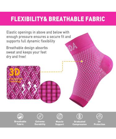 AVIDDA Plantar Fasciitis Socks with Arch Support Compression - Pink XL Pair - Buy Online on GoSupps.com