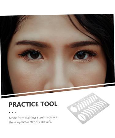Mikinona Eyebrow Template Eyebrow Shaper Kit Eyebrow Mold Eyebrow Practice Template Stainless Steel Lipstick - Buy Online on GoSupps.com