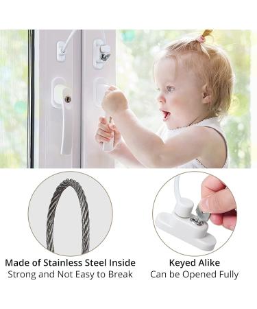 HOMGEN Window Restrictors for Upvc Popular 8 Pcs Window Restrictor Lock Baby Security Window Locks Child Safety Window Restrictor for Child Baby Safety Window Locks Door Locks with Screws & Keys Style-B - Buy Online on GoSupps.com