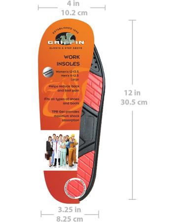 Griffin Work Insole Extra Large - Comfortable Durable & Perfect for International Shipping - Buy Online on GoSupps.com