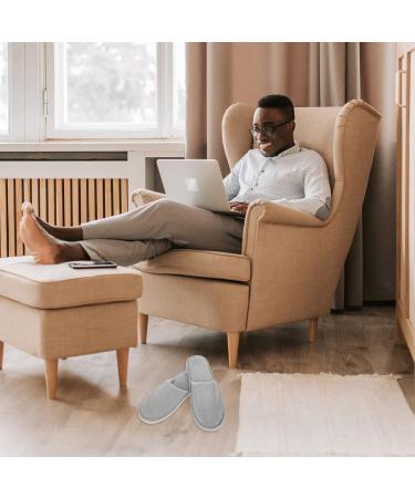 Milisten 6 Pairs Disposable Hotel Slippers | Non-Slip Travel Slippers for Men & Women - White & Gray - Buy Online on GoSupps.com