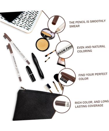 BELLIFFY 12pcs Brow Pencil Eyebrow Pen Cosmetic Supplies Powder Coffee Plastic Brow Pencil - Buy Online on GoSupps.com