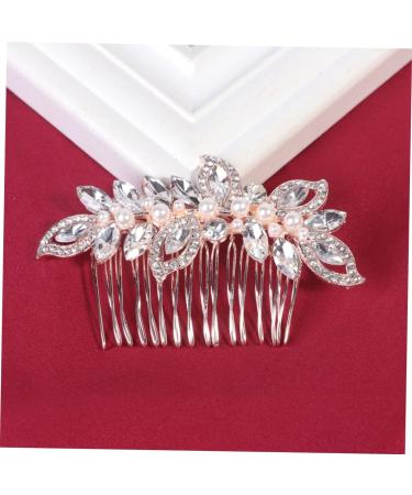 Angoily 1pc Bridal Headdress Pearl Accessories Diamond Hair Comb Insert Hair Comb Wedding Hair Accessories Headwear Tiara Rhinestone Hair Comb Bride European and American Hairpin - Buy Online on GoSupps.com