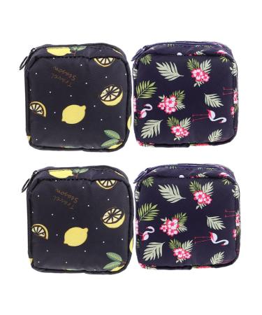 HAPINARY 4pcs Sanitary Napkin Storage Bag Red Suit Womens Suit Set Portable Makeup Bag Period Starter Pouch Napkin Storage Bags Canvas Navy Travel Menstrual Pad Pouches Sanitary Napkin Bags