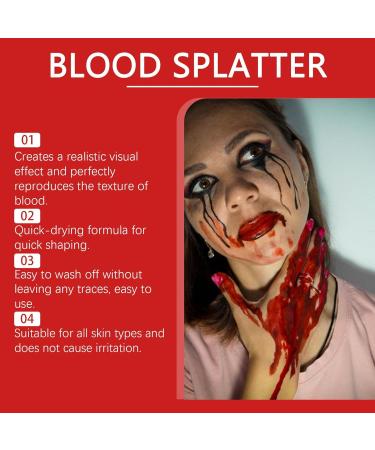 Washable Artificial Blood Sprayer 60ml Party Accessory Halloween Makeup Stage Blood for Halloween Stage Show Cosplay - Buy Online on GoSupps.com