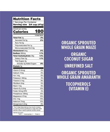 One Degree Organic Foods Sprouted Ancient Maize Flakes - 12 oz, 6 Pack | USDA Organic, Non-GMO, Gluten Free Cereal - Buy Online on GoSupps.com