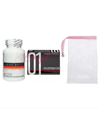 Frontrow Luxxe White Enhanced Glutathione with 01 Skin Whitening Soap and Soap