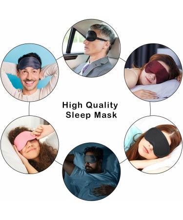 2 Pack 3D Contoured Blackout Sleep Mask for Travel/Naps - Adjustable Strap, Comfortable & Soft Night Blindfold for Women Men - Leopard Purple - Buy Online on GoSupps.com