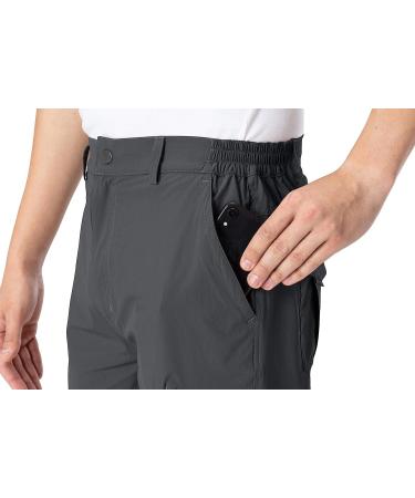 Rdruko Men's Quick Dry Cargo Shorts - 6 Pocket Hiking Shorts in Dark Grey - Size 34 - Buy Online on GoSupps.com