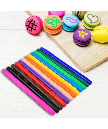 Edible Food Pens 12-Colors Edible Food Colouring Pens Single Tip Design Edible Coloring Pens Food Coloring Markers for Cakes Cookies Fondant Desserts Easter Eggs - Buy Online on GoSupps.com