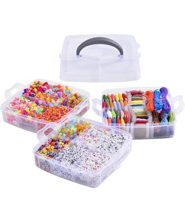 Peirich Jewelry Making Bead Kit - 44 Colors Embroidery Floss, 4900+ Beads, Organizer Box - Perfect for Friendship Bracelets - Ideal Christmas Birthday Gift - Buy Online on GoSupps.com