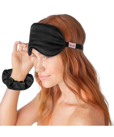 Kitsch Satin Scrunchies - Frizz Prevention and Style Preservation - 5 Pack in Black - Buy Online on GoSupps.com