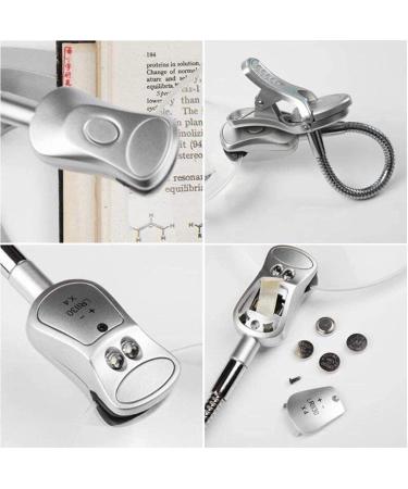 Lightweight Magnifying Glass 130Mm Large Mirror Clip-On High-Definition Led Magnifying Glass with Light for Electronic Circuit Board Watch Maintenance Reading Lighting Lofty Ambition - Buy Online on GoSupps.com