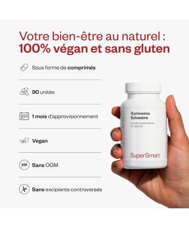 Gymnema Sylvestre - Aide R guler la Glyc mie et au Contr le du Poids - Feuilles de Gymnema - Soutien Naturel du M tabolisme du Sucre - Vegan - SuperSmart - Buy Online on GoSupps.com