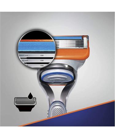 Gillette Fusion 5 Razors for Men - Ergonomic Grip + 4 Blades for a Smooth Close Shave - Buy Online on GoSupps.com