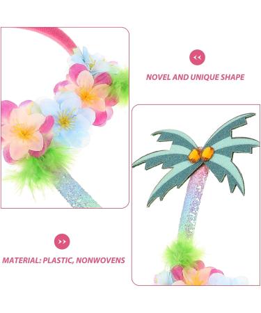 FRCOLOR 1pc Hawaiian Hair Accessories Makeup Hairband Summer Headband Novelty Headbands Tropical Headband Summer Party Palm Tree Head Bopper Apparel Make up Beach Vacation Non-woven Fabric - Buy Online on GoSupps.com