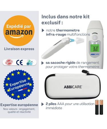 Abbicare Multifunctional Ear Thermometer | Fast & Precise 1-Second Contactless | Ideal for Babies | Professional Infrared Thermometer for Home Use - Buy Online on GoSupps.com