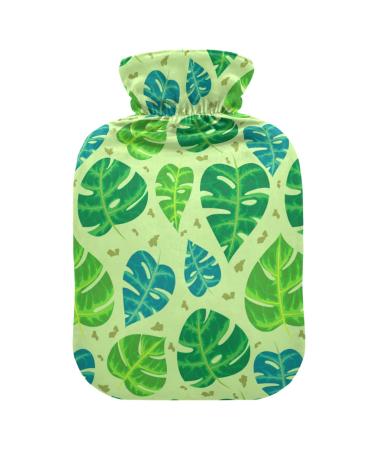 Hot water bottles with cover palm leaves hot water bags for pain relief cramps injuries hot water bag 2 liters
