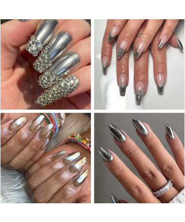 GZMAYUEN Sliver Nail Chrome Powder Holographic Sliver Gel Chrome Powder 6 Colors Metallic Chrome Powder for Gel Nails Mirror Powder Nail Art 04 - Buy Online on GoSupps.com